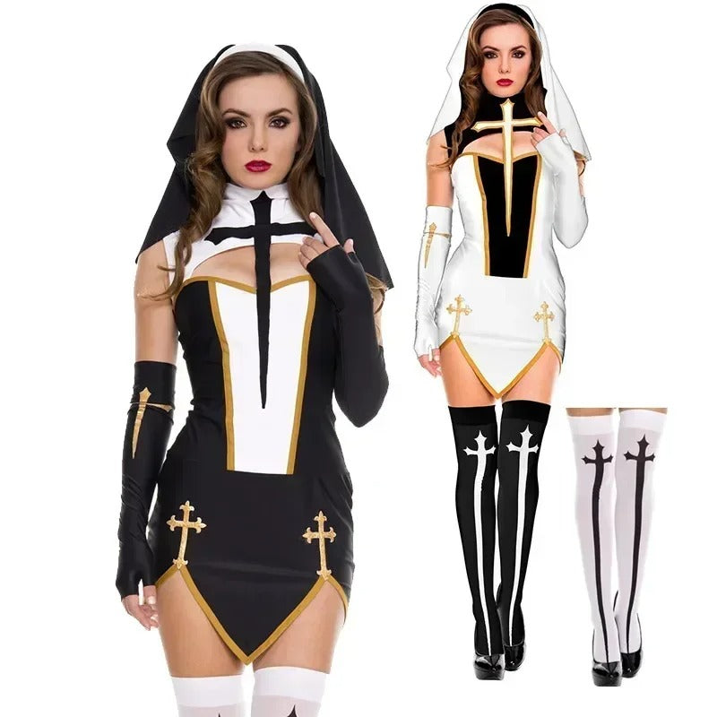 Sexy Nun Cosplay Costume Bananarama