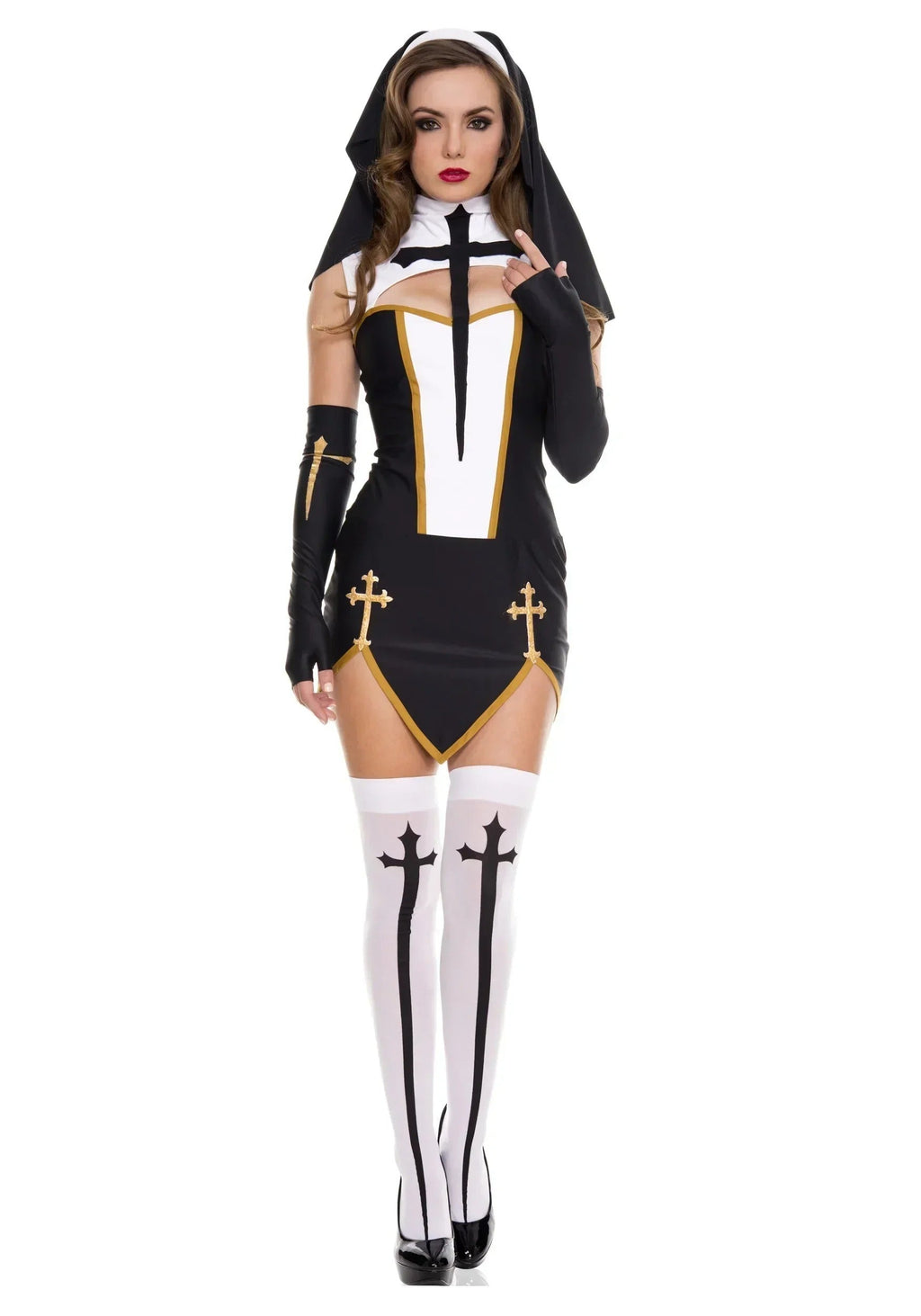 Sexy Nun Cosplay Costume Bananarama