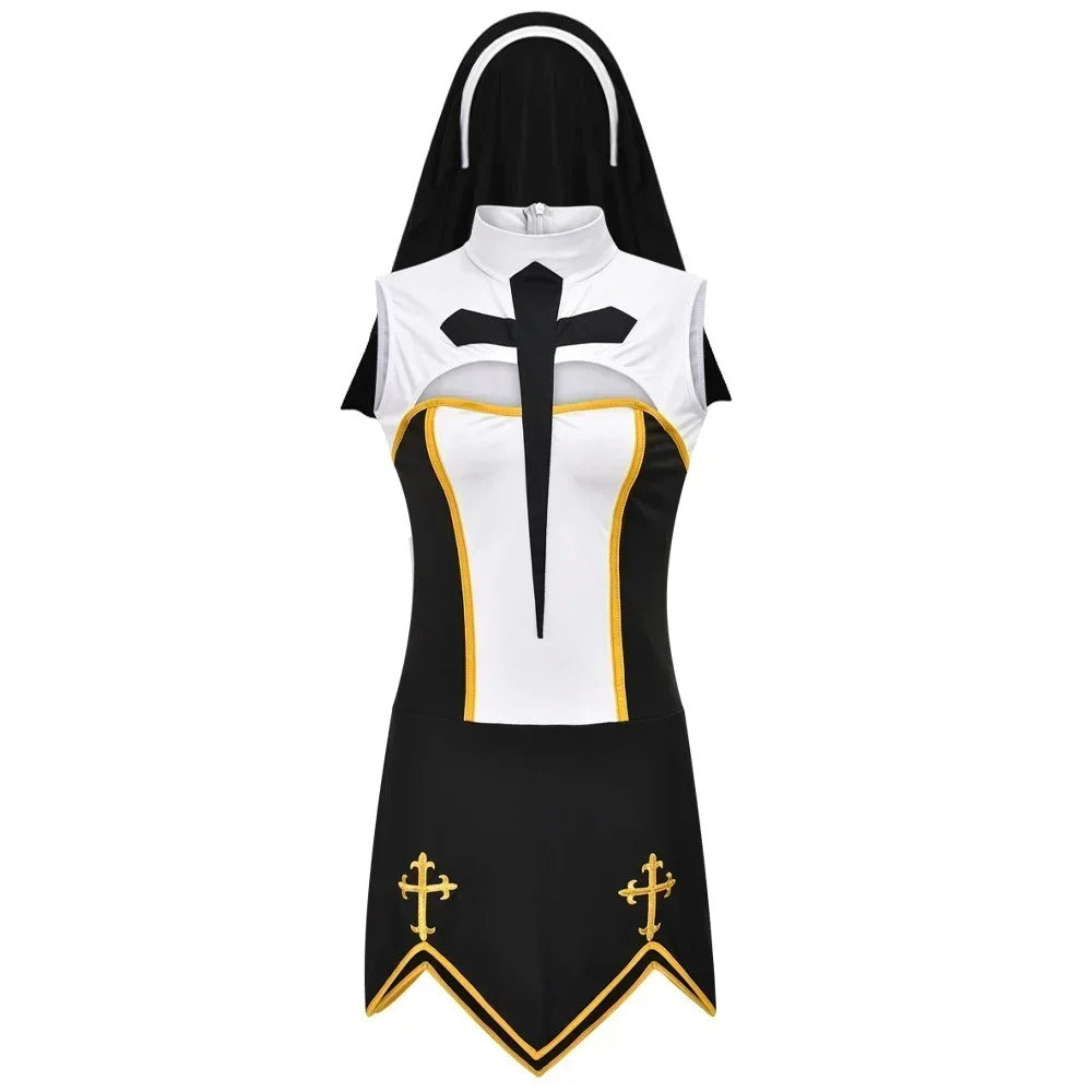 Sexy Nun Cosplay Costume Bananarama