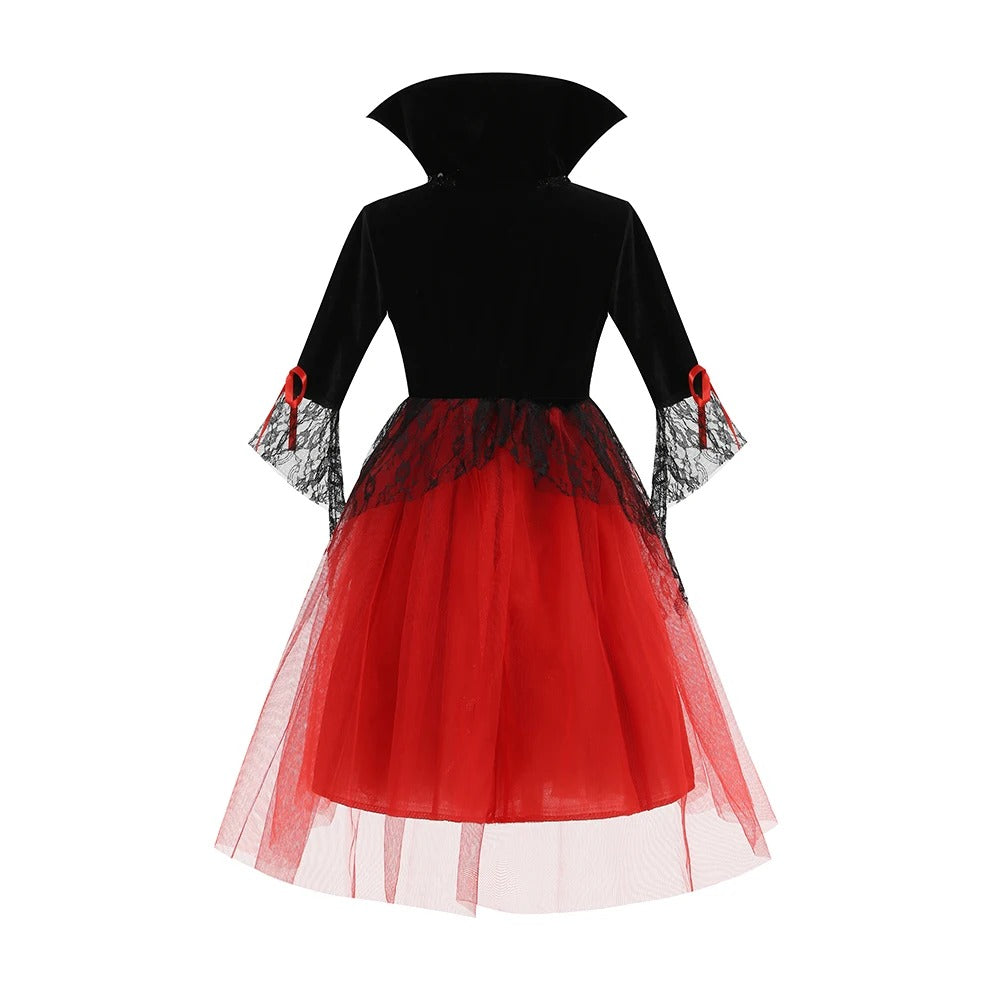 Kids Red Vampire Ghost Bride Costume Bananarama