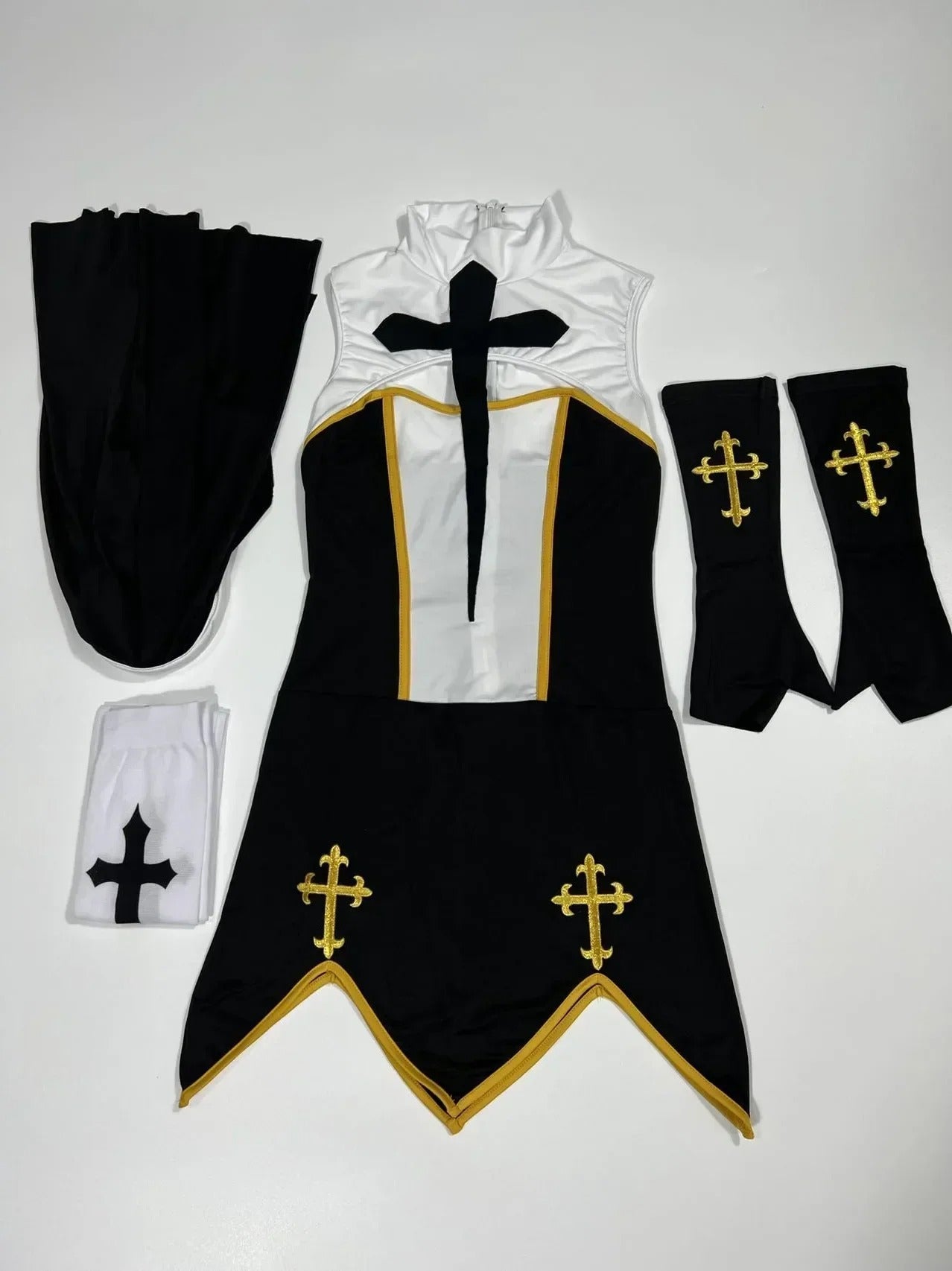 Sexy Nun Cosplay Costume Bananarama