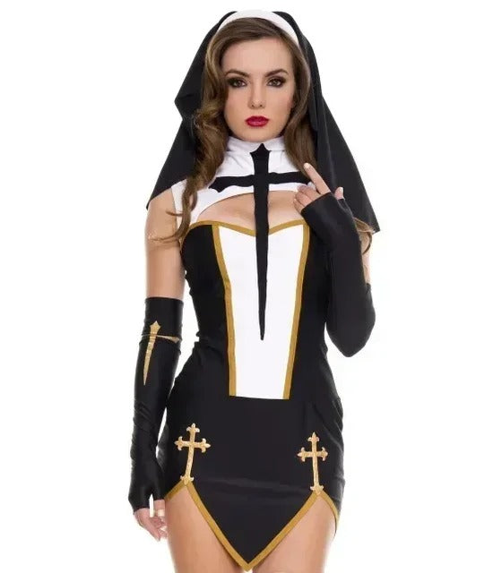 Sexy Nun Cosplay Costume Bananarama