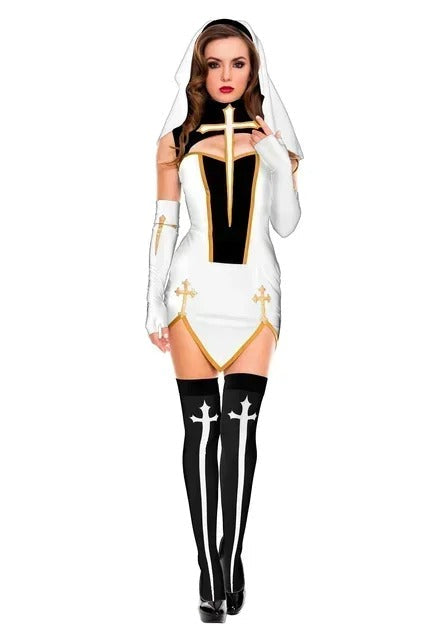 Sexy Nun Cosplay Costume Bananarama
